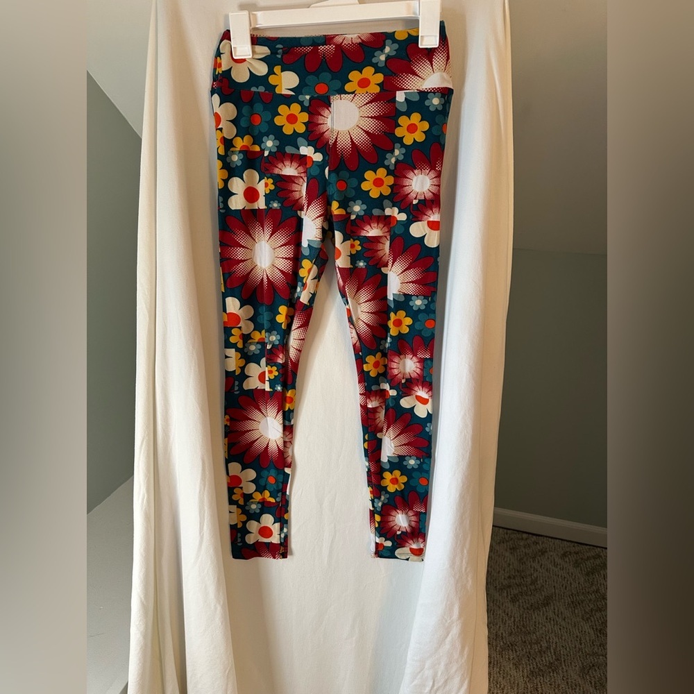 LuLaRoe Floral Womens Leggings Super Stretchy One Size